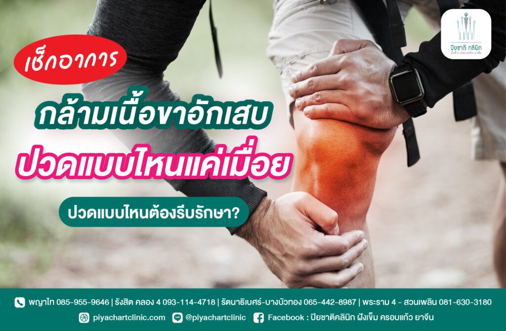 เช็กอาการกล้ามเนื้อขาอักเสบ ปวดแบบไหนแค่เมื่อย ปวดแบบไหนต้องรีบรักษา?