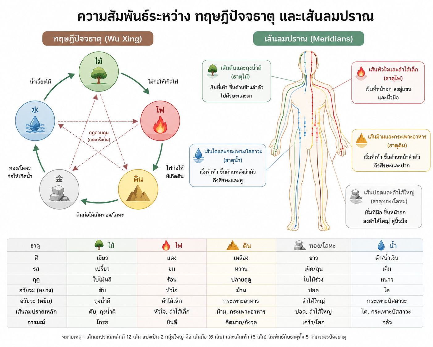 ฝังเข็มรักษาอาการบาดเจ็บจากการเล่นกีฬา  การฝังเข็มจึงมุ่งช่วยปรับการไหลเวียนของลมปราณและเลือดให้ร่างกายกลับสู่สภาวะสมดุล แก้ไขภาวะติดขัดของชี่ และฟื้นฟูสมดุลของร่างกาย ความสมดุลของหยิน-หยาง ความร้อน-ความเย็น เป็นต้น