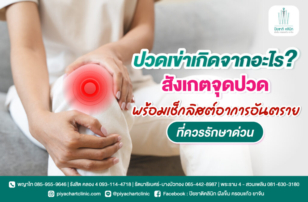 ปวดเข่าเกิดจากอะไร? สังเกตจุดปวดพร้อมเช็กลิสต์อาการอันตรายที่ควรรักษาด่วน